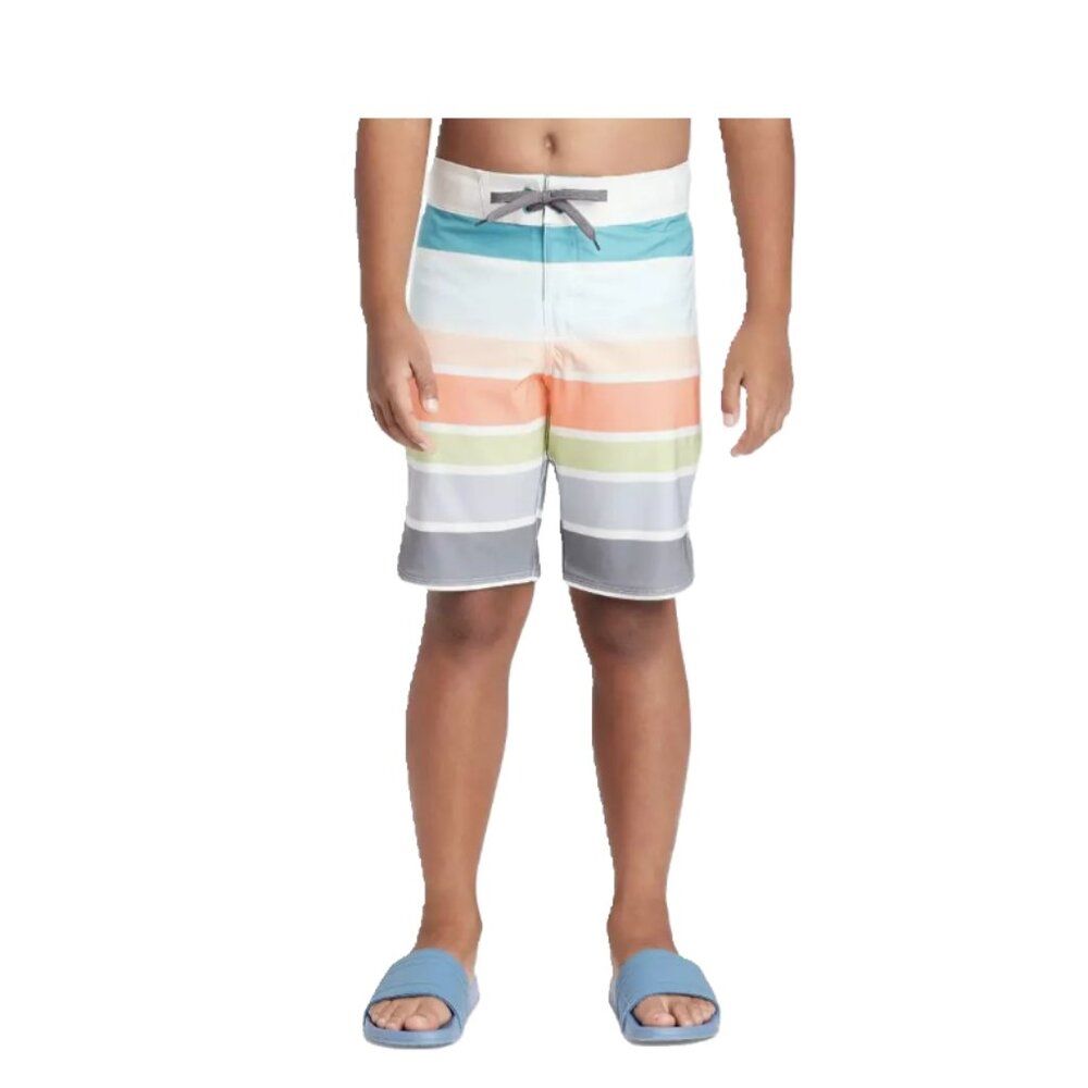 Art Class Boys' Striped Swim Shorts SIze 12 Husky/ New Without tags